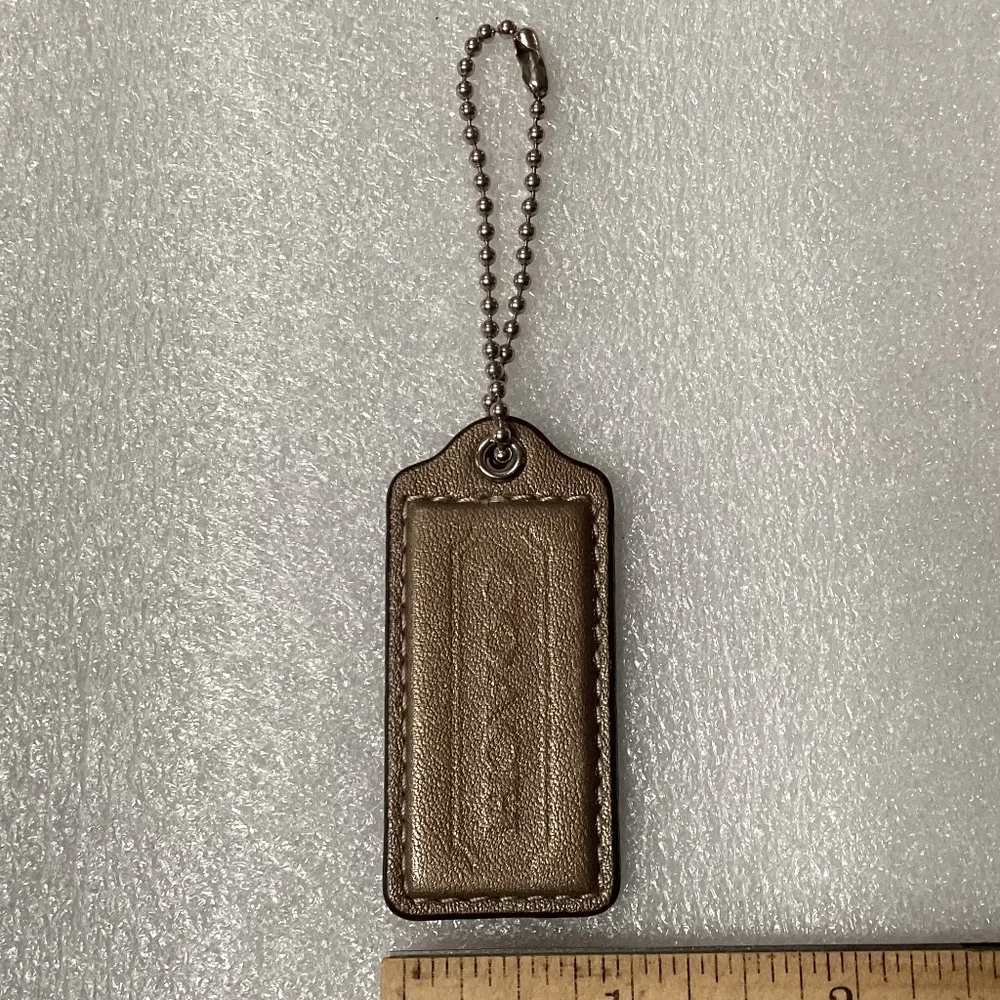 Coach Dark Beige Bag Tag/Hang Tag